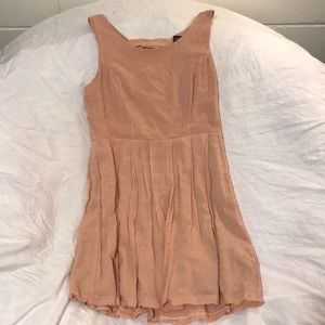 Dusty Pink Mini Dress with Bow tie Back decoration